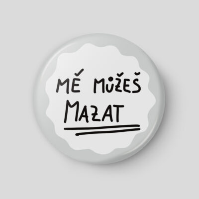 Popisovatelná šedá magnetka 32 mm