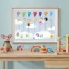 Magnetický týdenní plánovač pro děti 40×30 cm - balónky - Image 2
