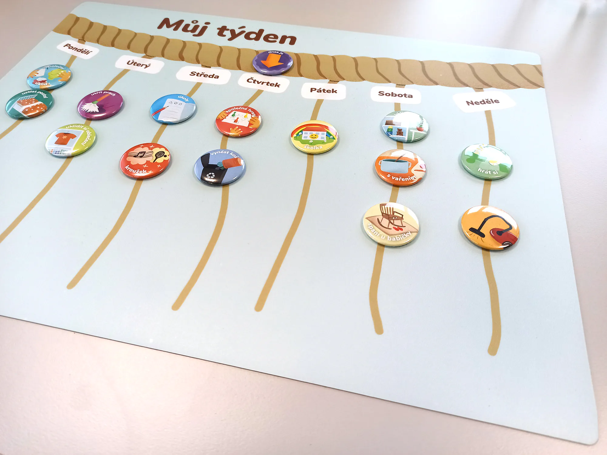 Tříděný odpad plánovací magnetka 32 mm - Obrázek 2