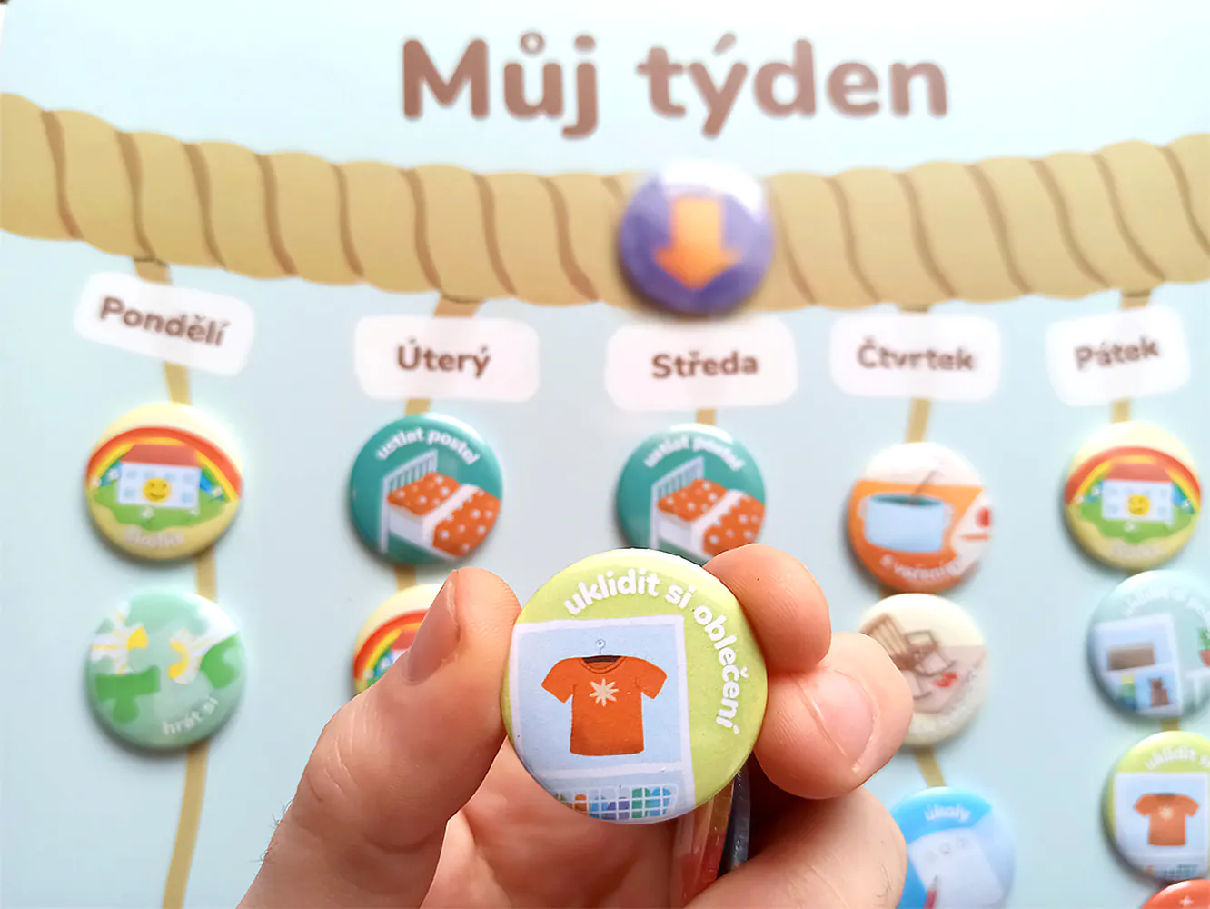 Popisovatelná šedá magnetka 32 mm - Obrázek 3