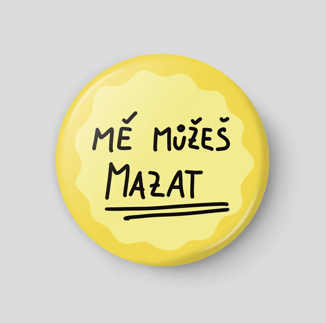 Popisovatelná žlutá magnetka 32 mm