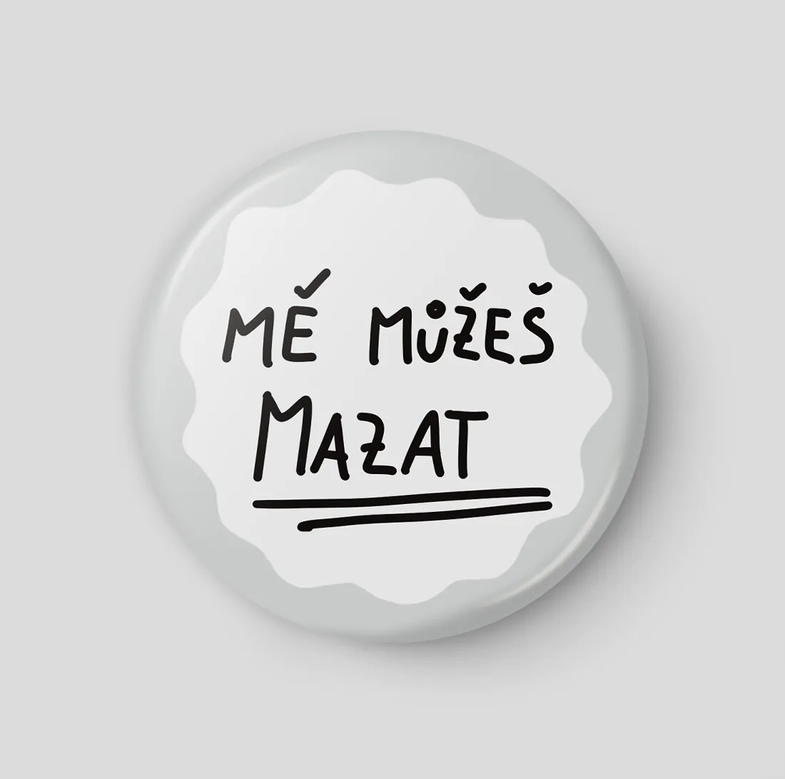 Popisovatelná šedá magnetka 32 mm