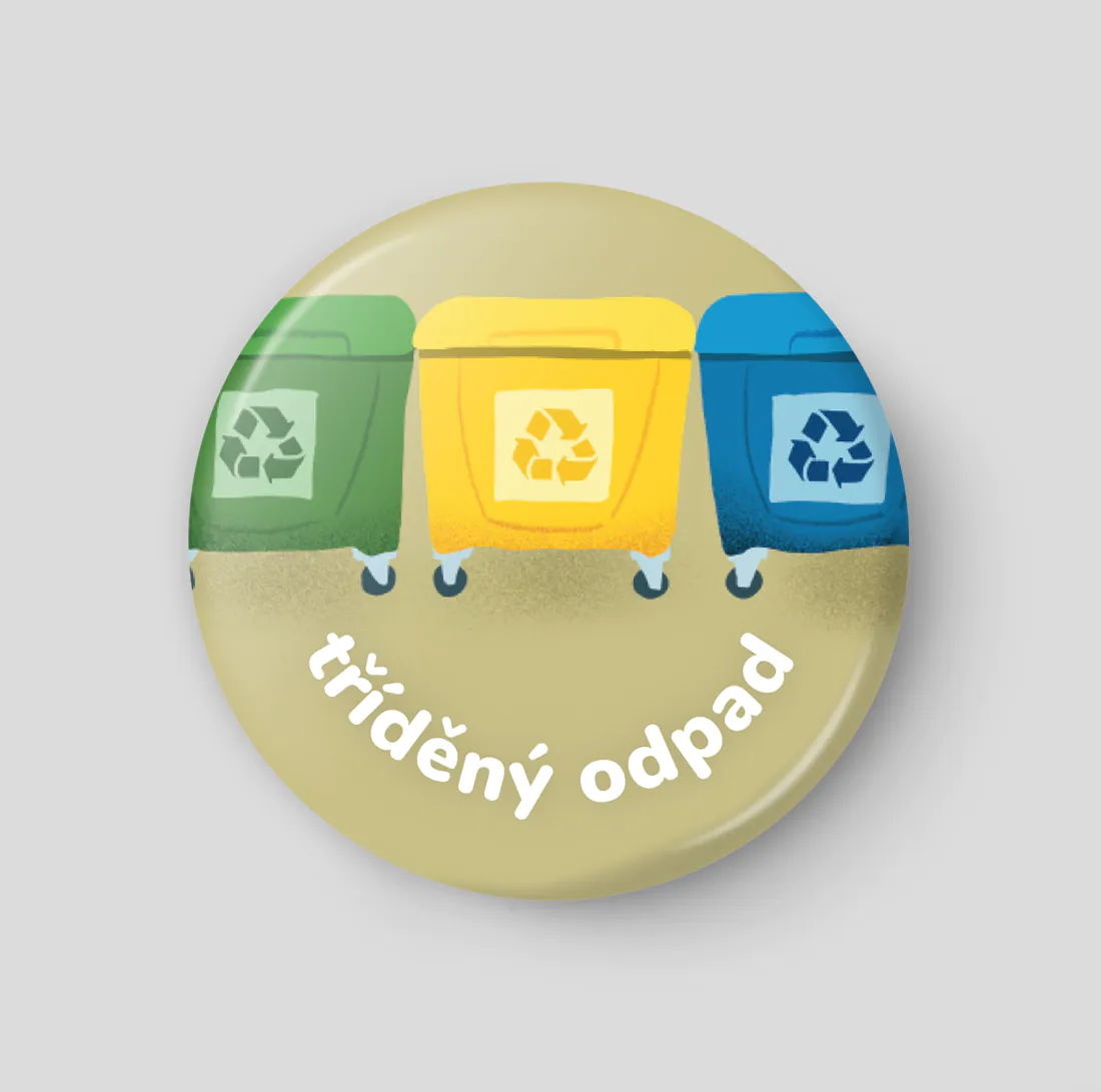 Tříděný odpad plánovací magnetka 32 mm