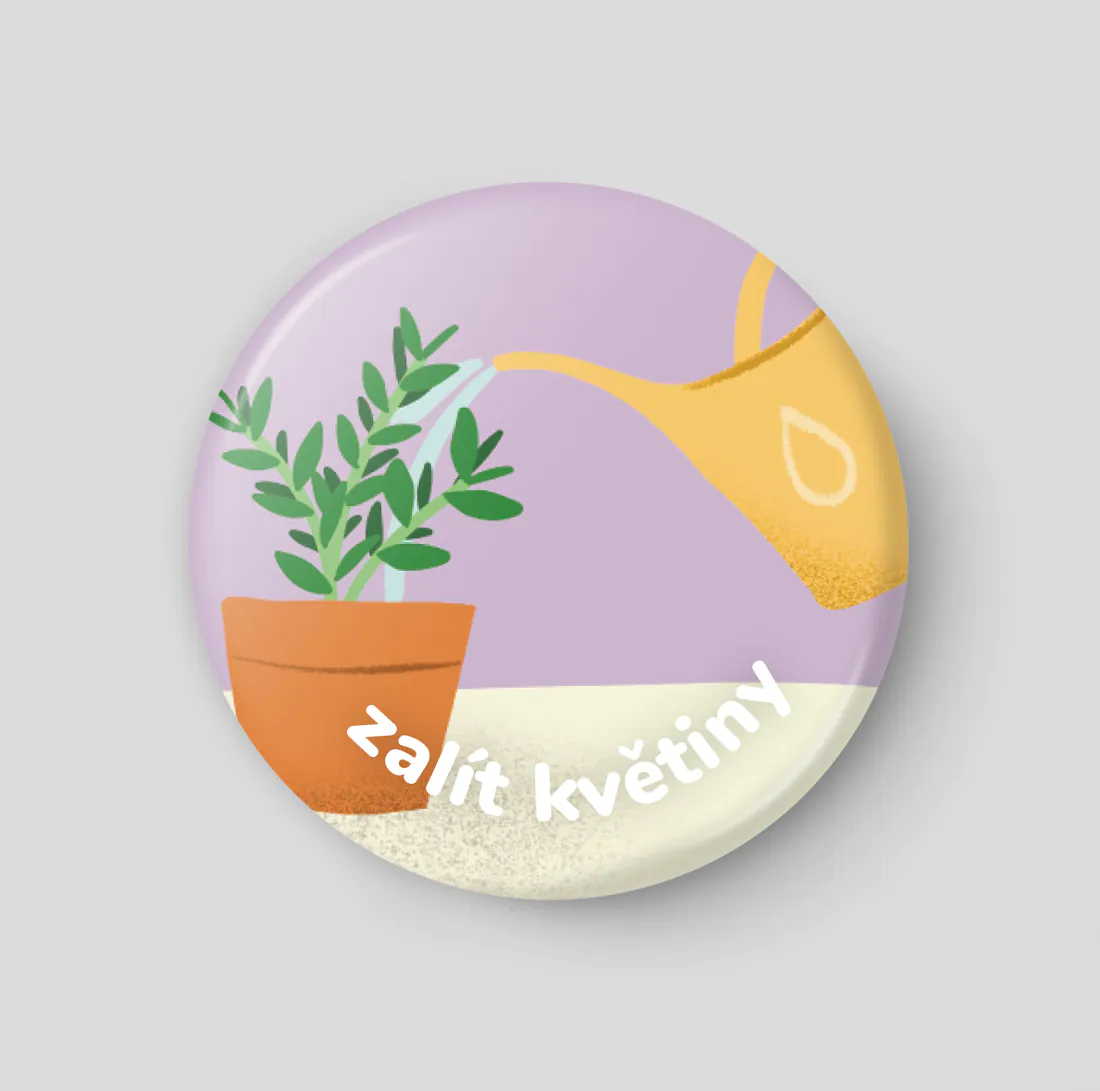 Zalít květiny plánovací magnetka 32 mm