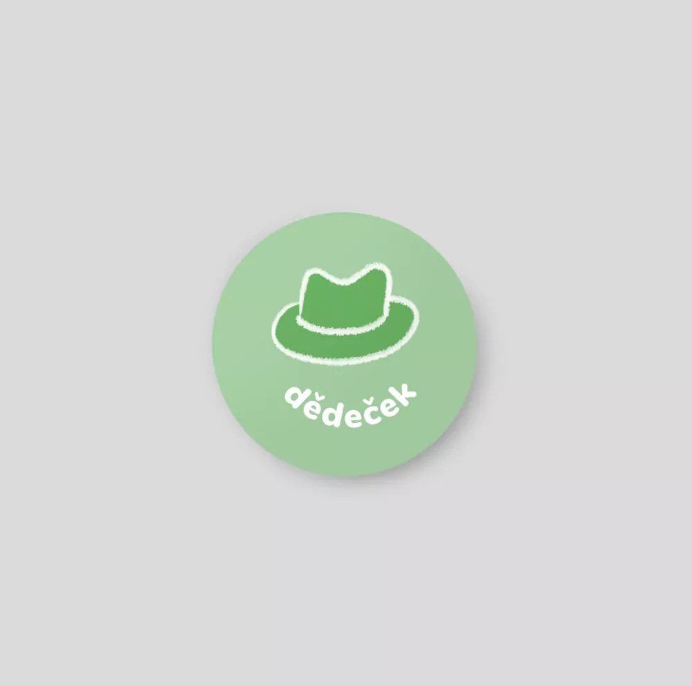 Dědeček - magnet pro označení