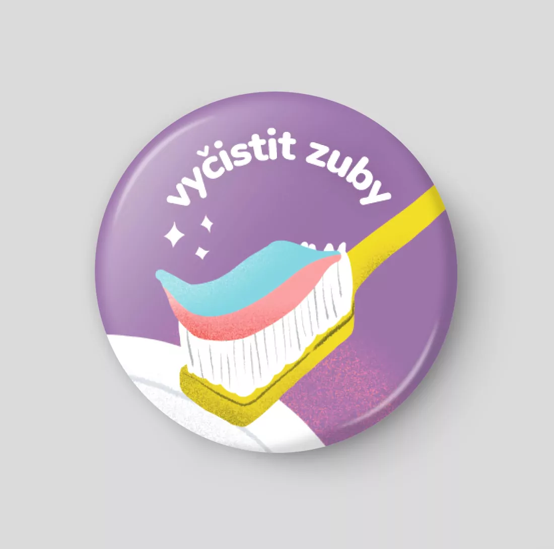 Vyčistit zuby - plánovací magnetka