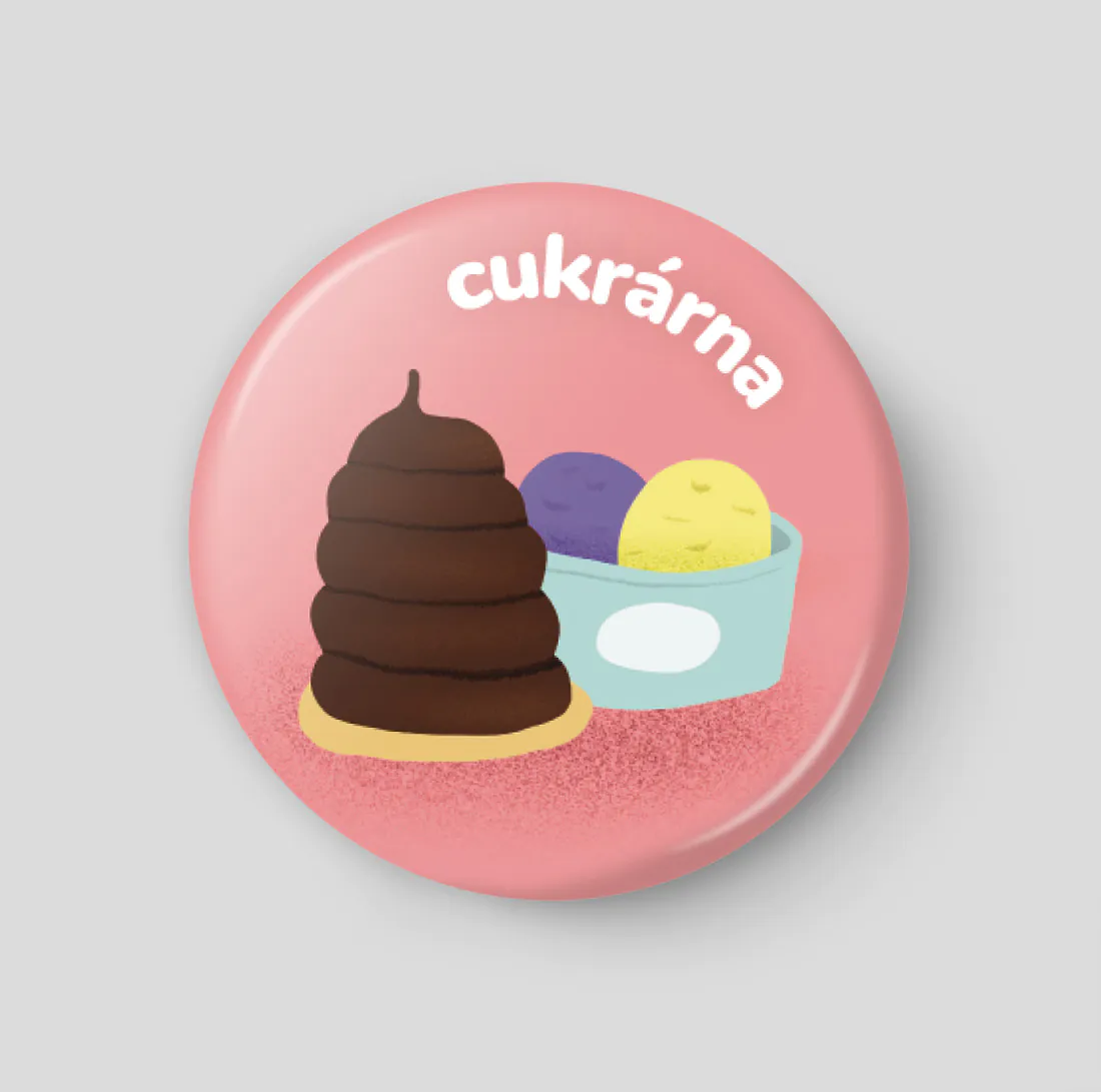 Cukrárna plánovací magnetka 32 mm