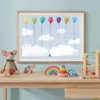 Magnetický týdenní plánovač pro děti 40×30 cm - balónky