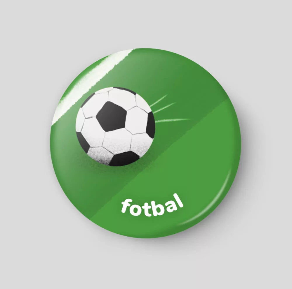 Fotbal plánovací magnetka 32 mm
